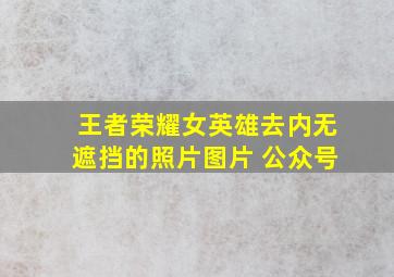 王者荣耀女英雄去内无遮挡的照片图片 公众号